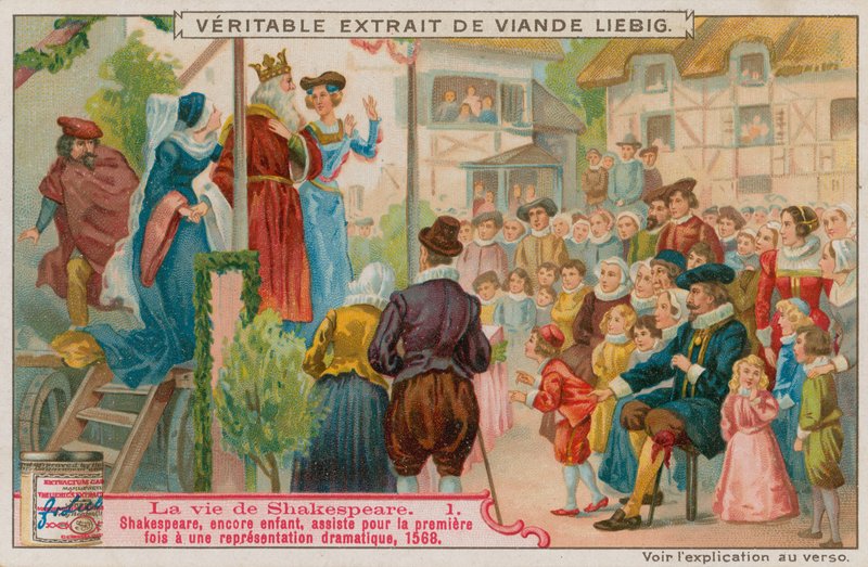 Shakespeare, as a child, helping in a dramatic production for the first time by European School