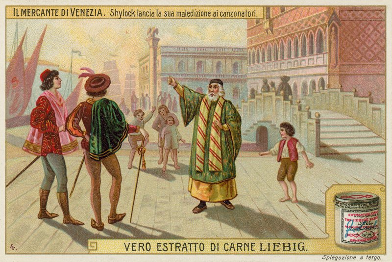 Shylock, Bassanio and Antonio by European School