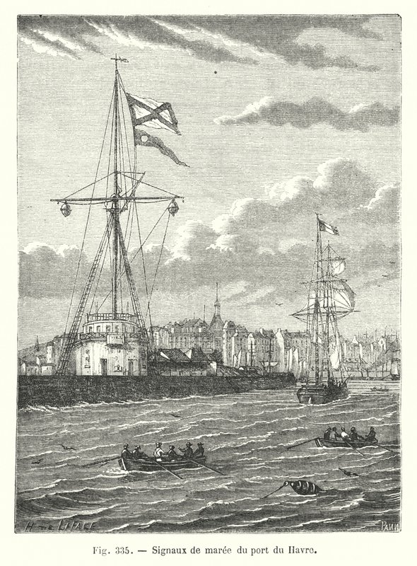Tide Signals of the Port of Le Havre (engraving) by European School