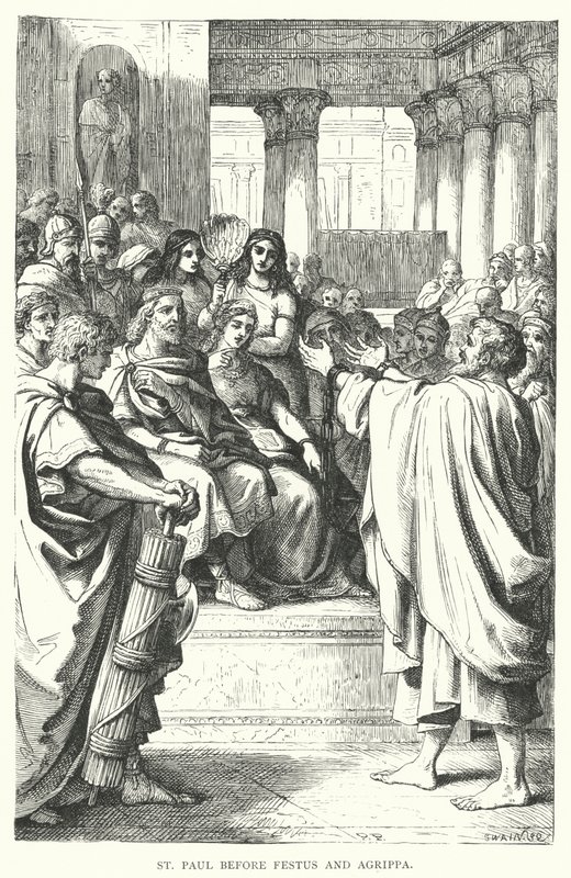 St Paul before Festus and Agrippa by European School