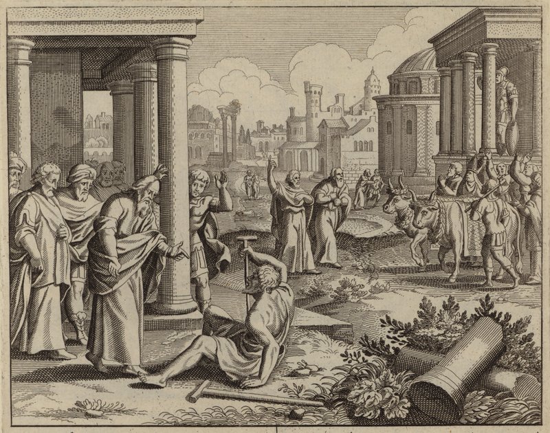 St Paul healing a man who was lame and had never walked by European School