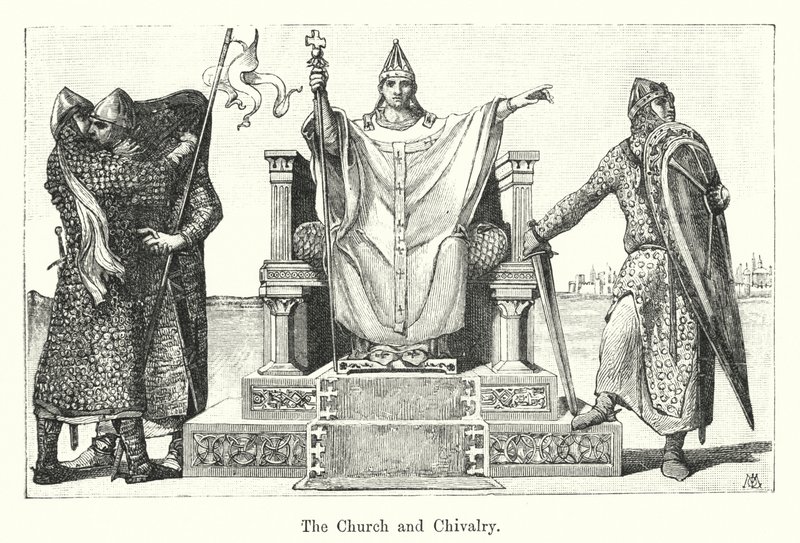 The Church and Chivalry by European School