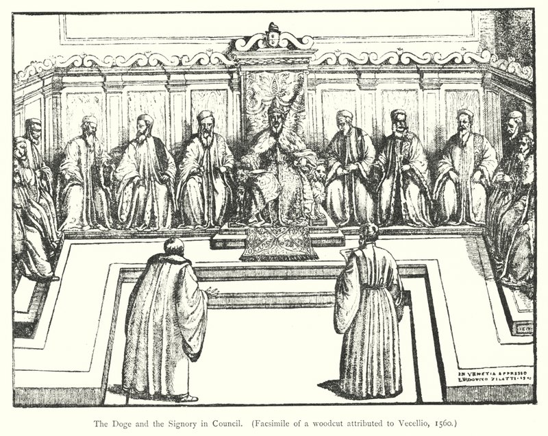The Doge and the Signory in Council by European School