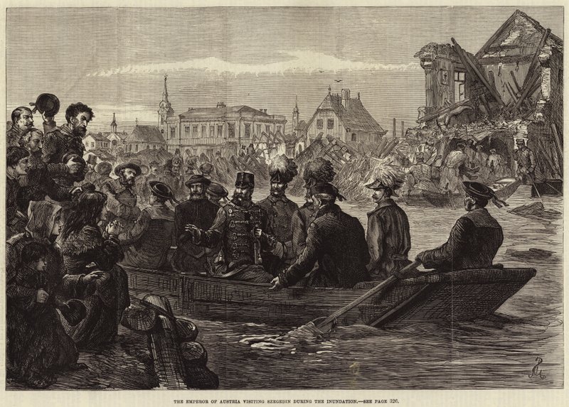 The Emperor of Austria visiting Szegedin during the Inundation by European School