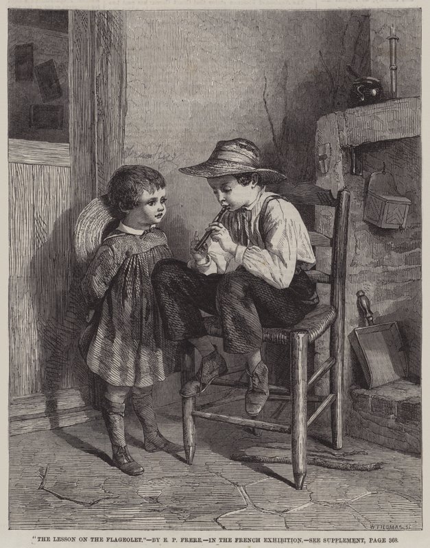 The Lesson on the Flageolet by European School