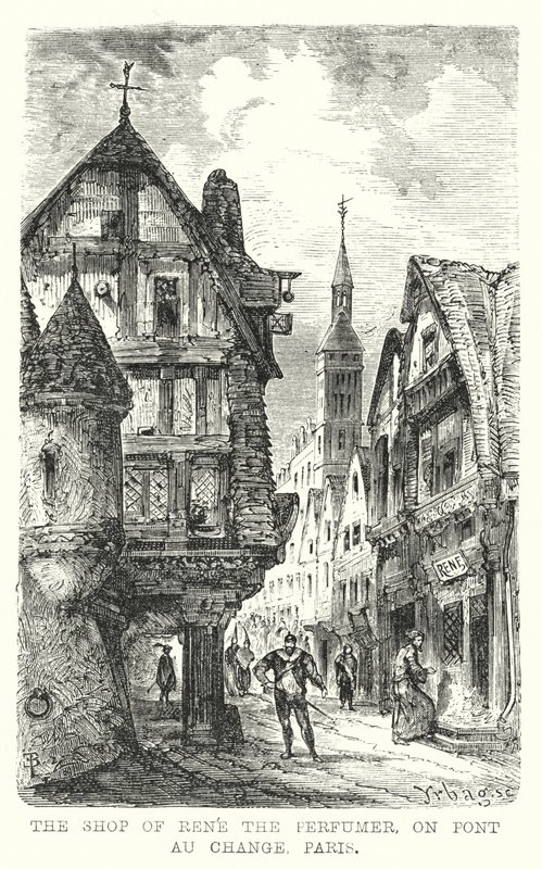 The Shop of Rene the Perfumer, on Pont au Change, Paris by European School