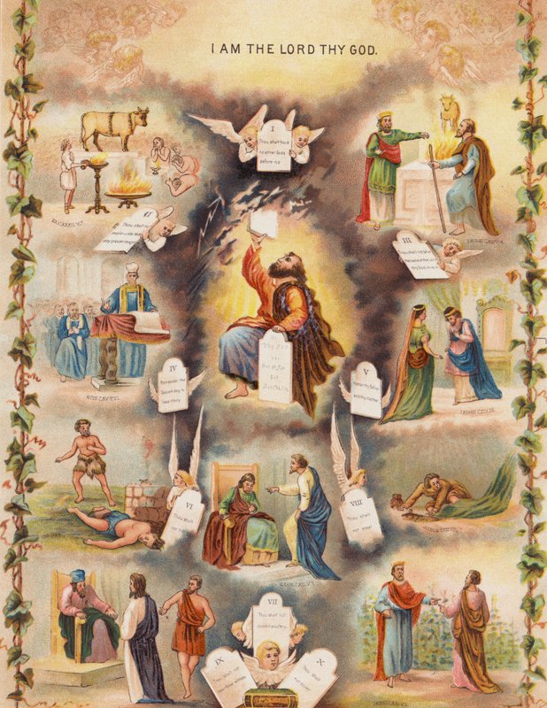 The Ten Commandments by European School