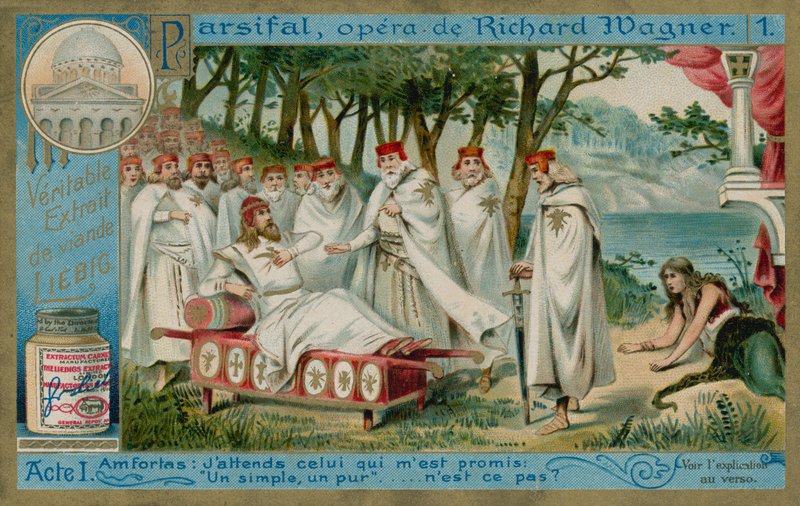 The Wounded Amfortas and the Knights of the Holy Grail by European School