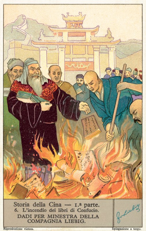 The Burning of the Books of Confucius by European School