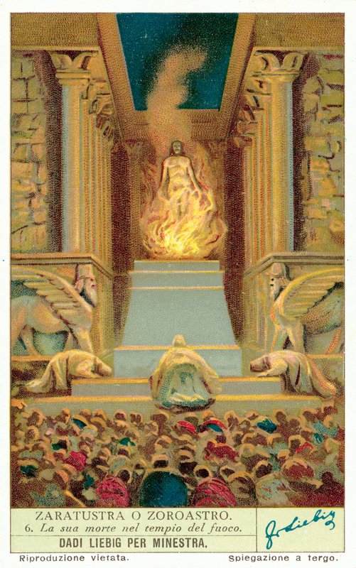 The death of Zoroaster in the Fire Temple by European School