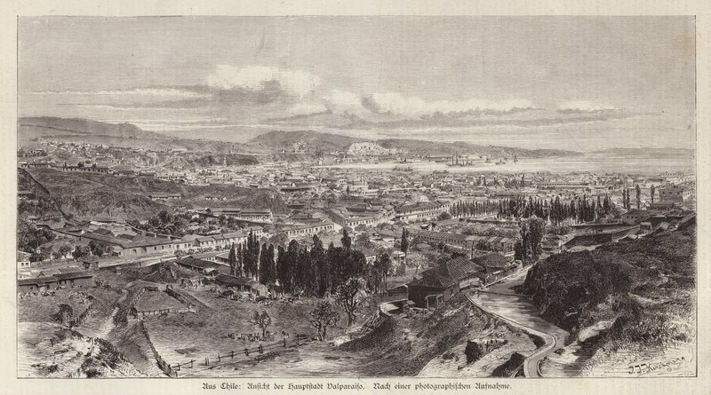 View of Valparaiso, Chile by European School
