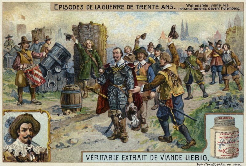 Wallenstein Visiting the Entrenchments Before Nuremberg, 1632 by European School