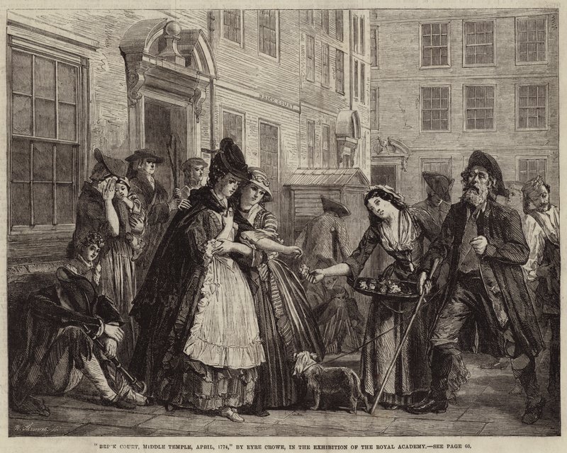 Brick Court, Middle Temple, April 1774 by Eyre Crowe