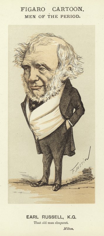 Caricature of Earl Russell by Faustin