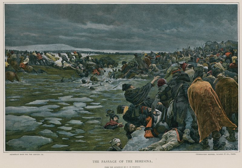 The Passage of the Beresina by Felicien baron de Myrbach Rheinfeld