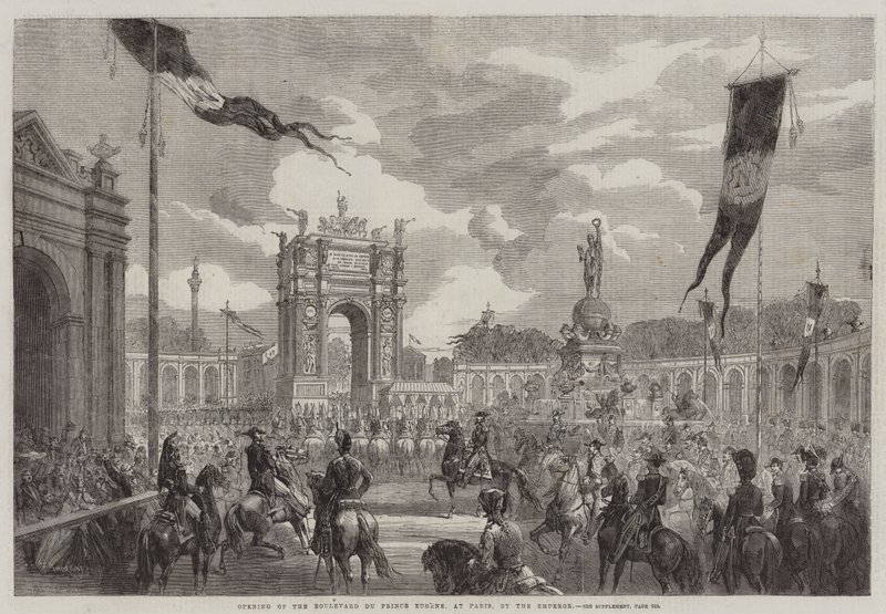 Opening of the Boulevard du Prince Eugene, at Paris, by the Emperor by Felix Thorigny