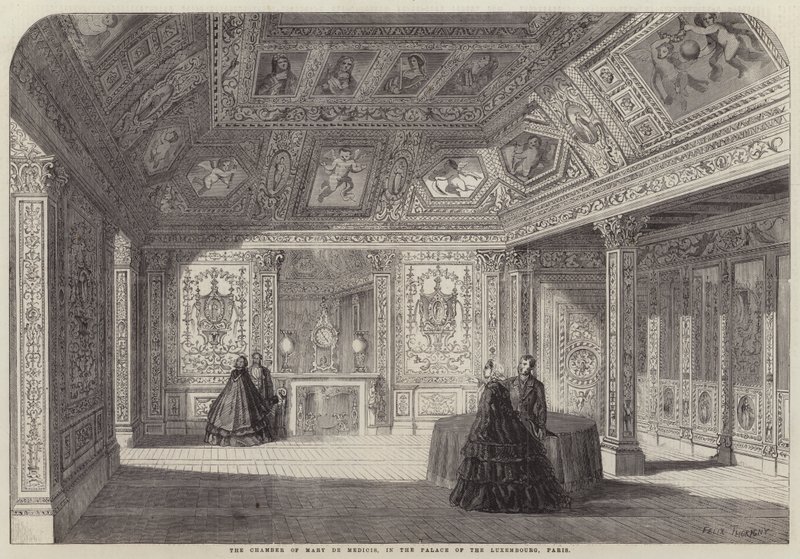 The Chamber of Mary de Medicis, in the Palace of the Luxembourg, Paris by Felix Thorigny
