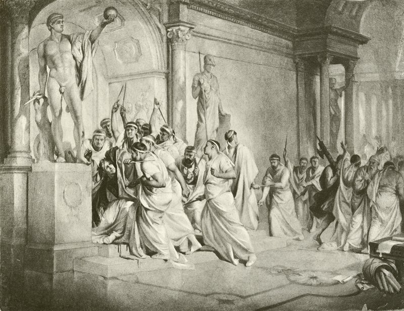 Julius Caesar. Act III-Scene I by Felix Octavius Carr Darley