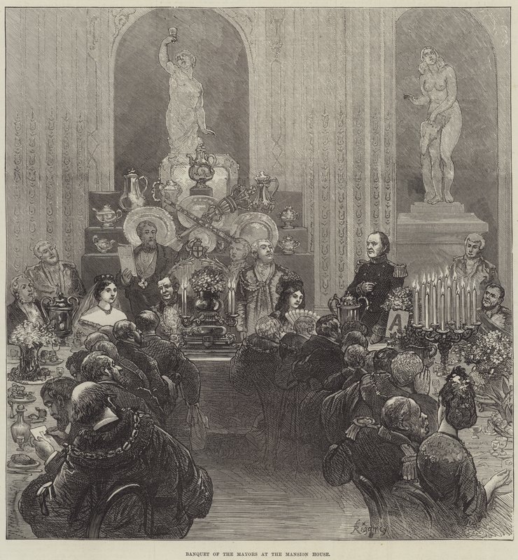 Banquet of the Mayors at the Mansion House by Felix Regamey