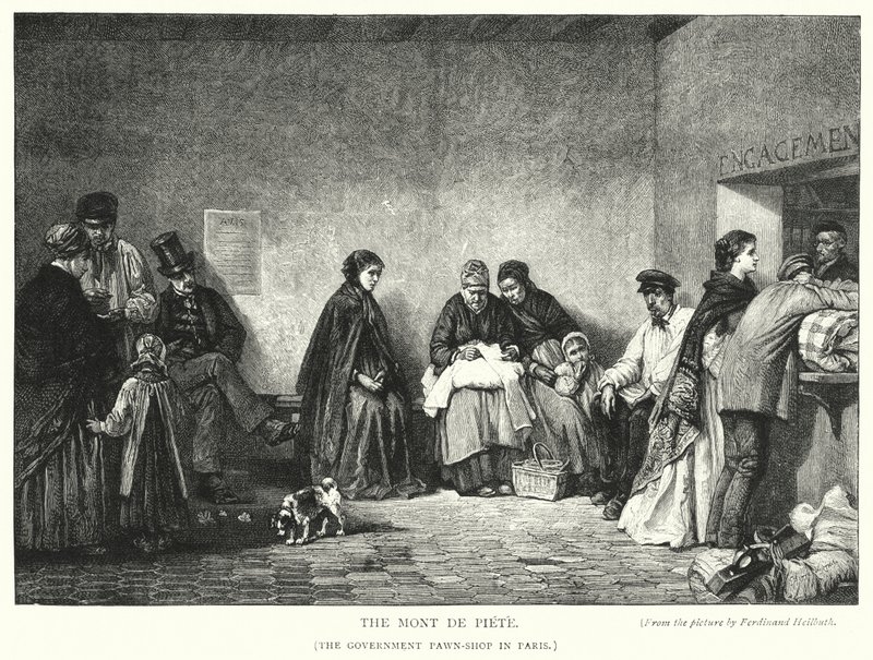 The Mont de Piete, the Government Pawn-Shop in Paris by Ferdinand (after) Heilbuth