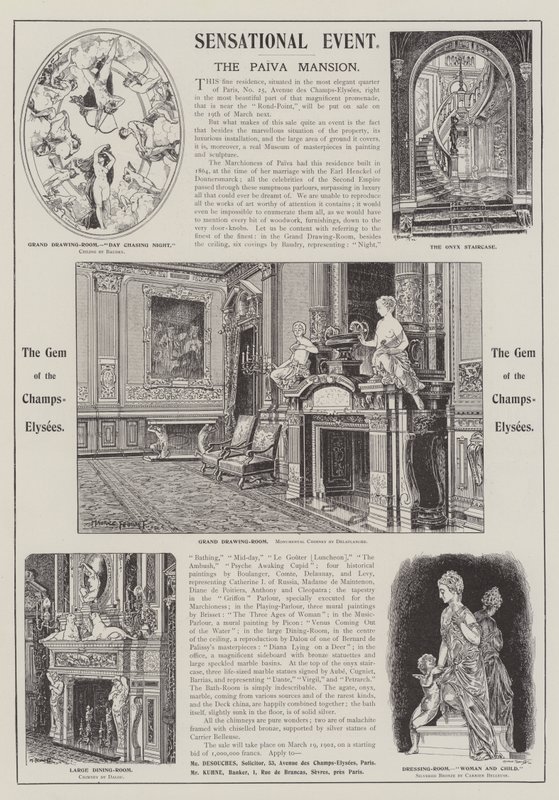 Advertisement, the Paiva Mansion by Feuillet