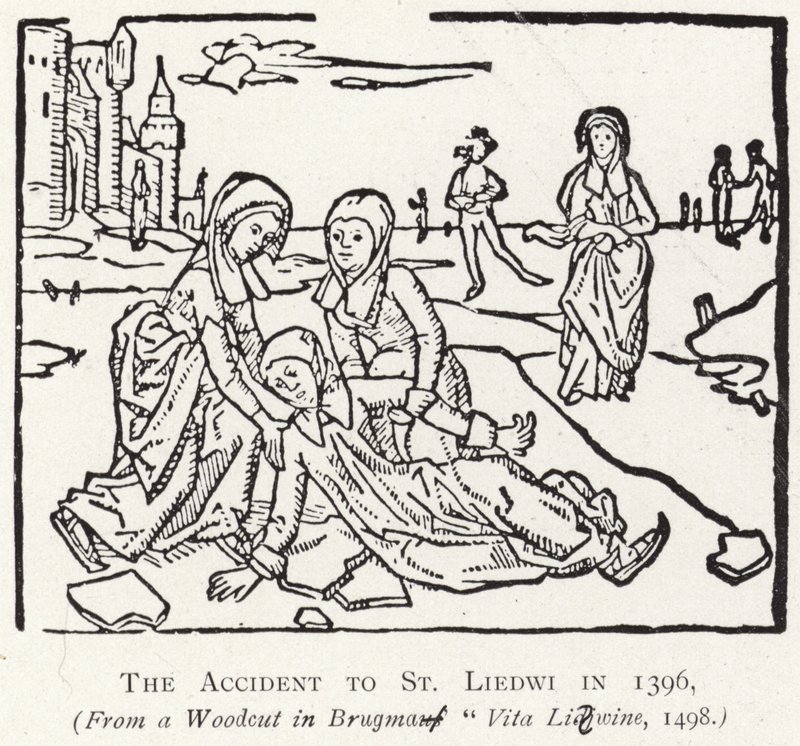 The Accident to St Liedwi in 1396 by Flemish School