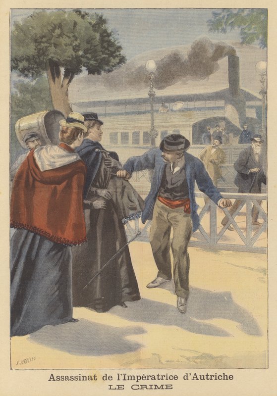 Assassination of Empress Elisabeth of Austria by Fortune Louis Meaulle