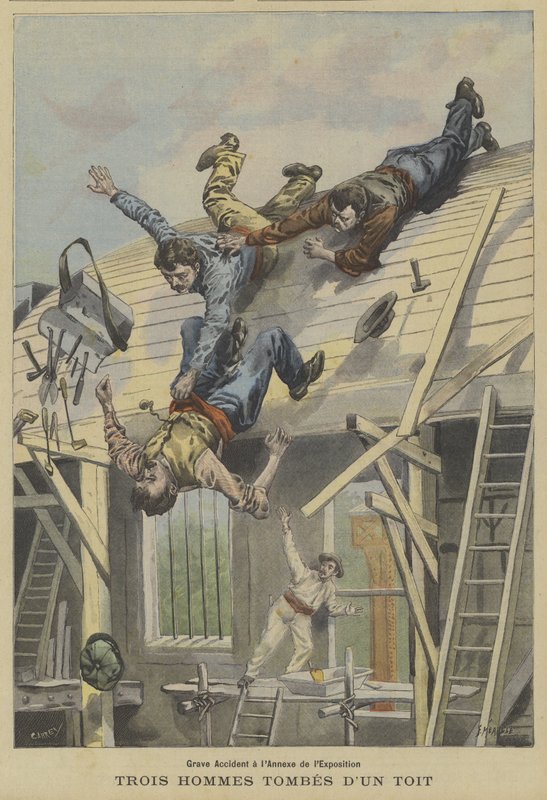 Serious Accident on the Site of the Exposition Universelle of 1900, Paris by Fortune Louis Meaulle