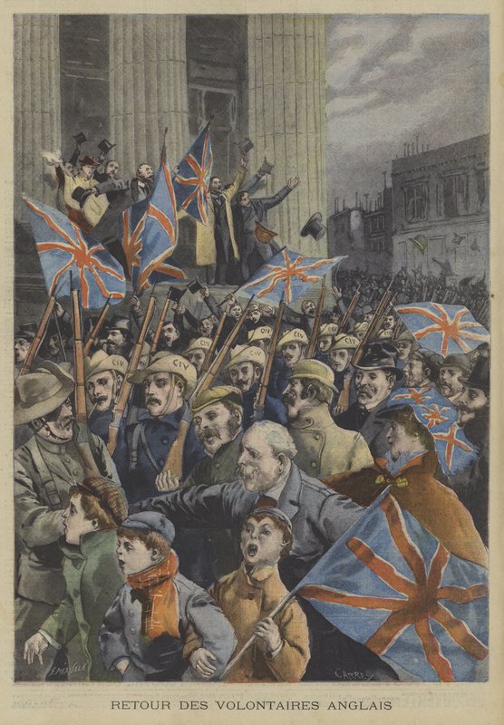 Soldiers of the City of London Imperial Volunteers Marching Through London on Their Return from the Boer War by Fortune Louis Meaulle