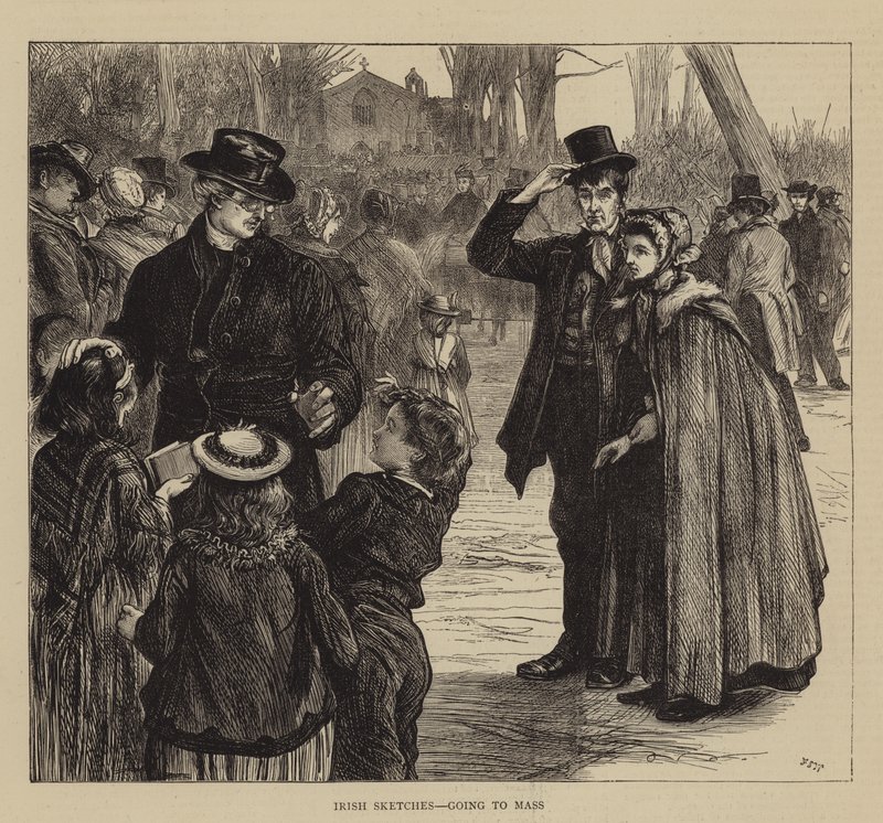 Irish Sketches, going to Mass by Francis S. Walker