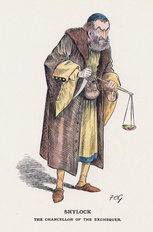 Shylock, The Chancellor of the Exchequer by Francis Carruthers Gould