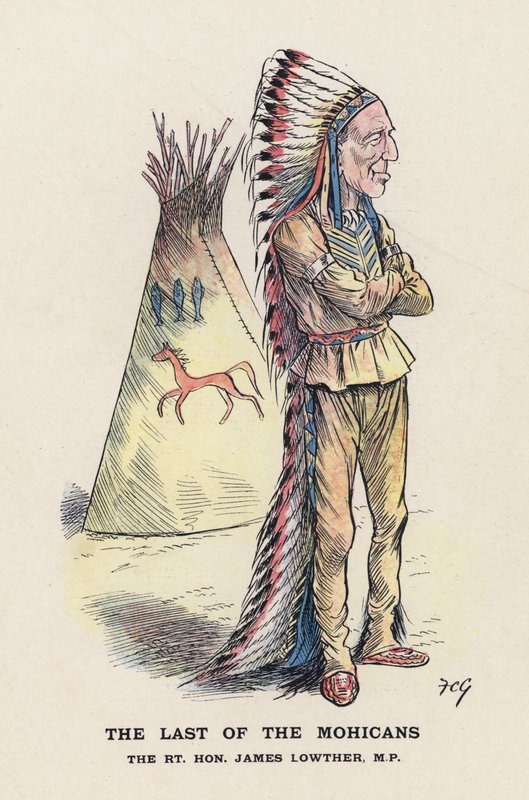 The Last of the Mohicans, The Rt Hon James Lowther by Francis Carruthers Gould