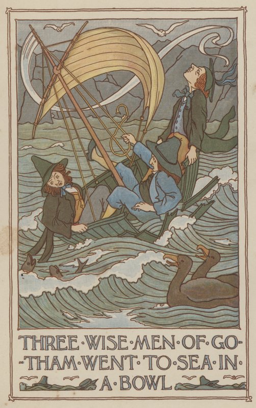 Three wise men of Gotham went to sea in a bowl by Francis Donkin Bedford