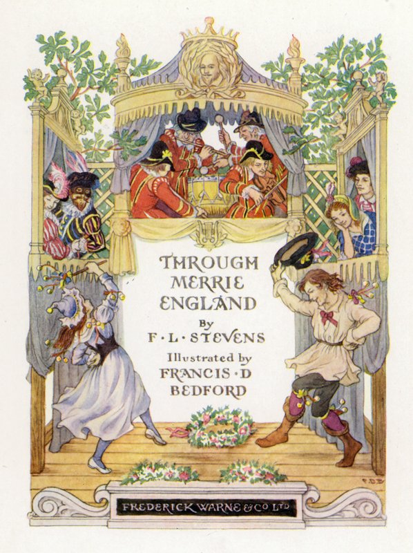 Title-page illustration for Through Merrie England by Francis Donkin Bedford