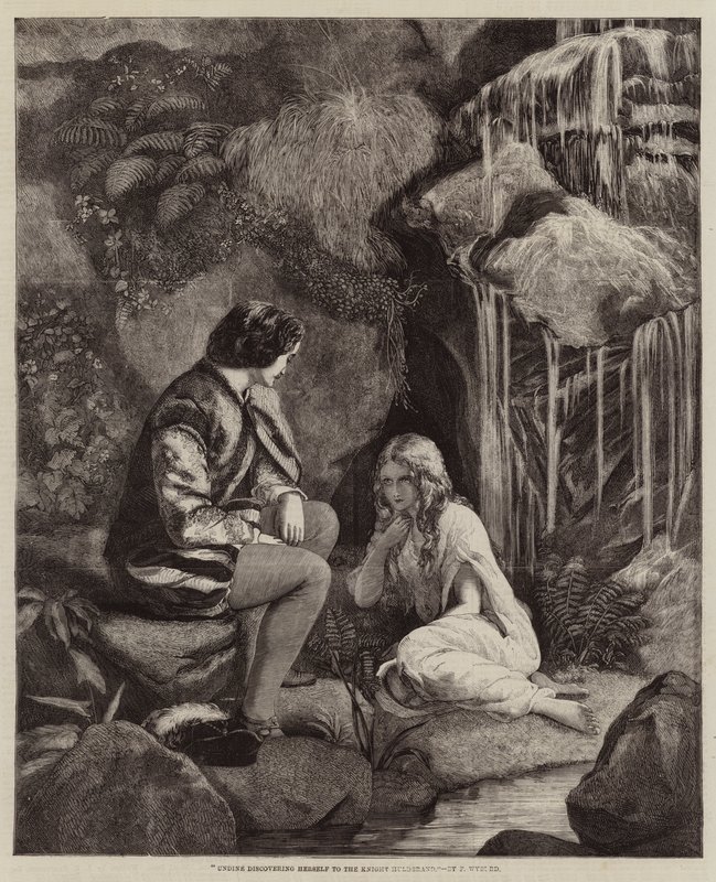 Undine discovering herself to the Knight Huldbrand by Francis John Wyburd