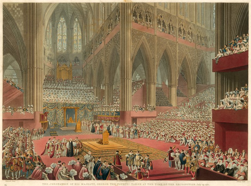 The Coronation of His Majesty George IV, Taken at the Time of the Recognition (19 July 1821) by Francis Phillip Stephanoff