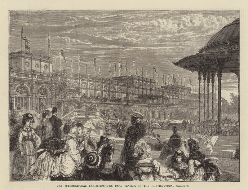 The International Exhibition, the Band Playing in the Horticultural Gardens by Francis S. Walker