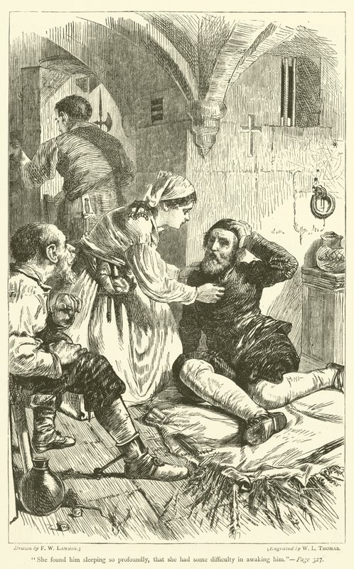She found him sleeping so profoundly, that she had some difficulty in awaking him by Francis Wilfred Lawson