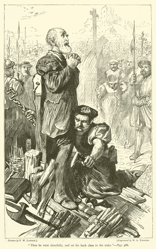 Then he went cheerfully, and set his back close to the stake by Francis Wilfred Lawson