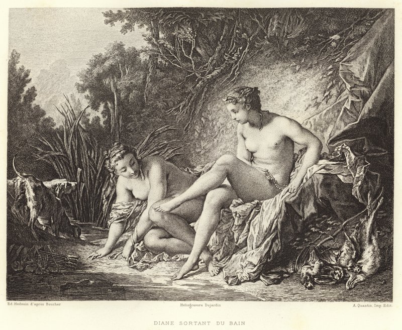 Diana Leaving the Bath by Francois (after) Boucher