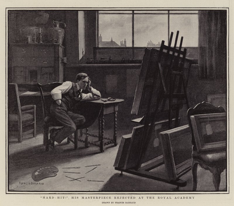 Hard-Hit! His Masterpiece Rejected at the Royal Academy by Francois Barraud