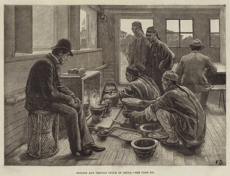 Boiling and Testing Opium in China by Frank Dadd