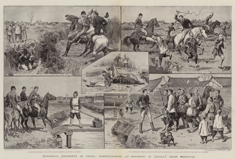 European Residents in China, Paper-Chasing at Shanghai is Locally Much Resented by Frank Dadd