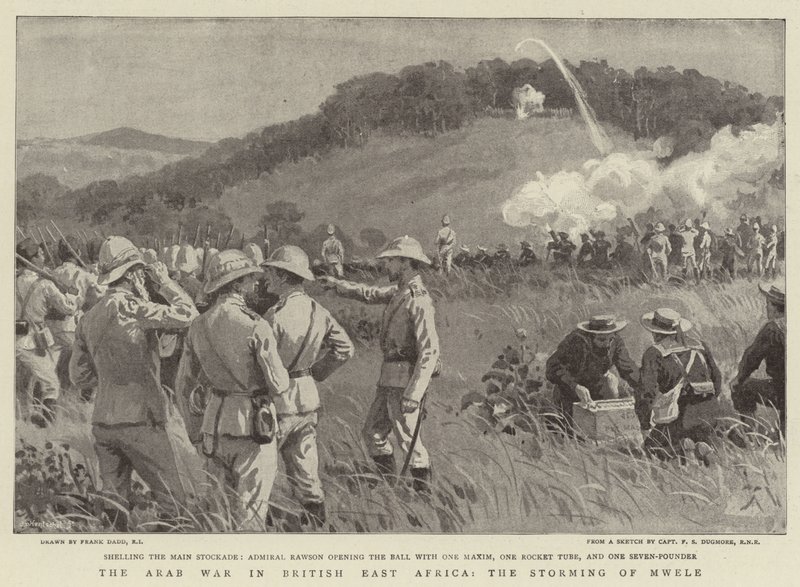 The Arab War in British East Africa, the Storming of Mwele by Frank Dadd
