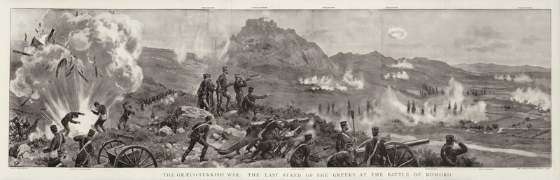 The Graeco-Turkish War, the Last Stand of the Greeks at the Battle of Domoko by Frank Dadd
