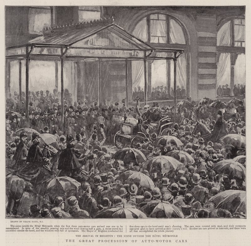 The Great Procession of Auto-Motor Cars by Frank Dadd