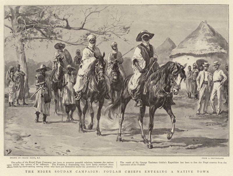 The Niger Sudan Campaign, Foulah Chiefs Entering a Native Town by Frank Dadd