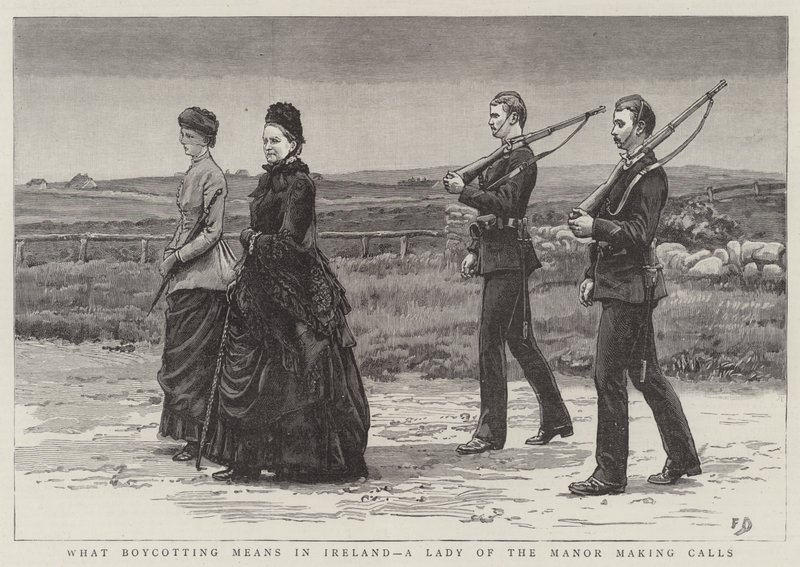 What Boycotting Means in Ireland, a Lady of the Manor making Calls by Frank Dadd
