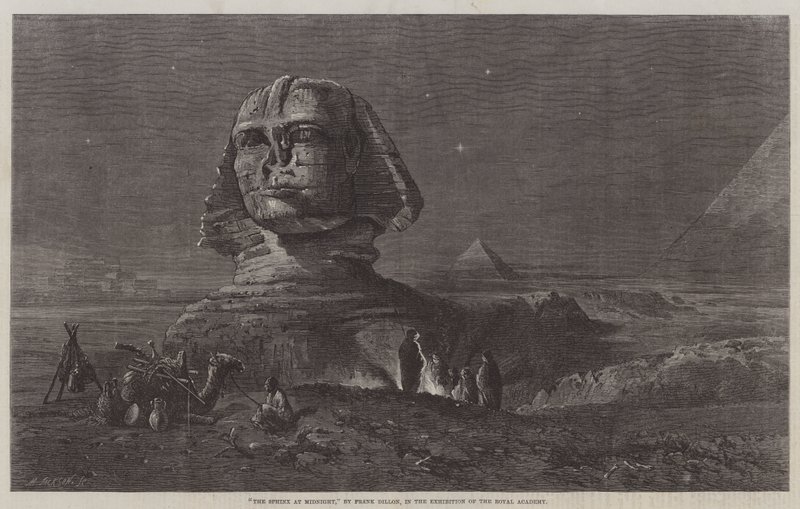 The Sphinx at Midnight, in the Exhibition of the Royal Academy by Frank Dillon