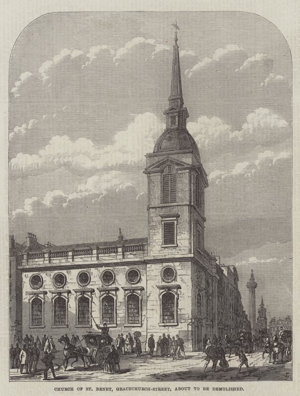 Church of St Benet, Gracechurch-Street, About to be Demolished by Frank Watkins